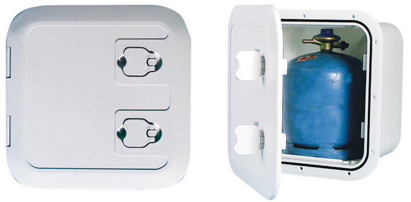 Plastic locker suitable for housing gas bottles (includes vent)