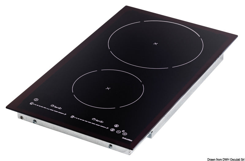 Induction glass-ceramic cooktops with multislider control