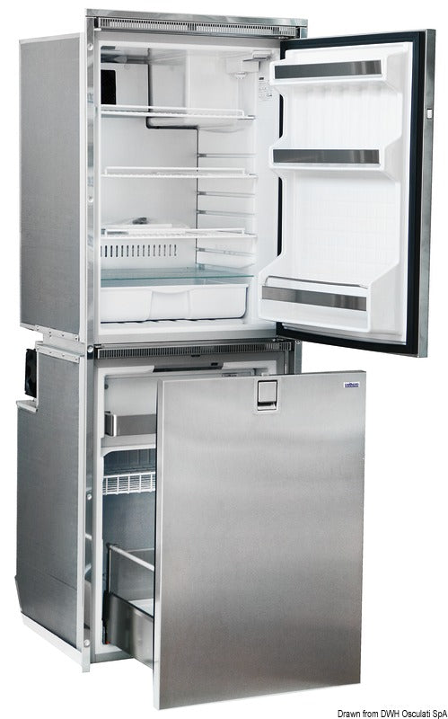 ISOTHERM refrigerator with stainless steel front panel - double compartment