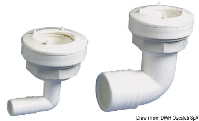 90° utlopp för flexibel vattentank