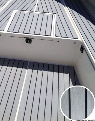 Självhäftande teakliknande EVA-däcksgolv i konstteak