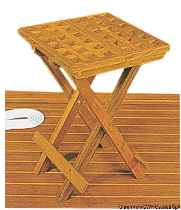 Foldable ARC stool in teak