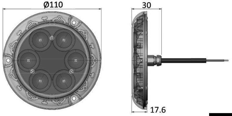 PIRANHA P6 NI BLUEFIN LED -vedenalaisvalo